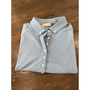 Kjus Scotscraig Women's Polo Golf L/S Blue Shirt Sports Compression XS 34